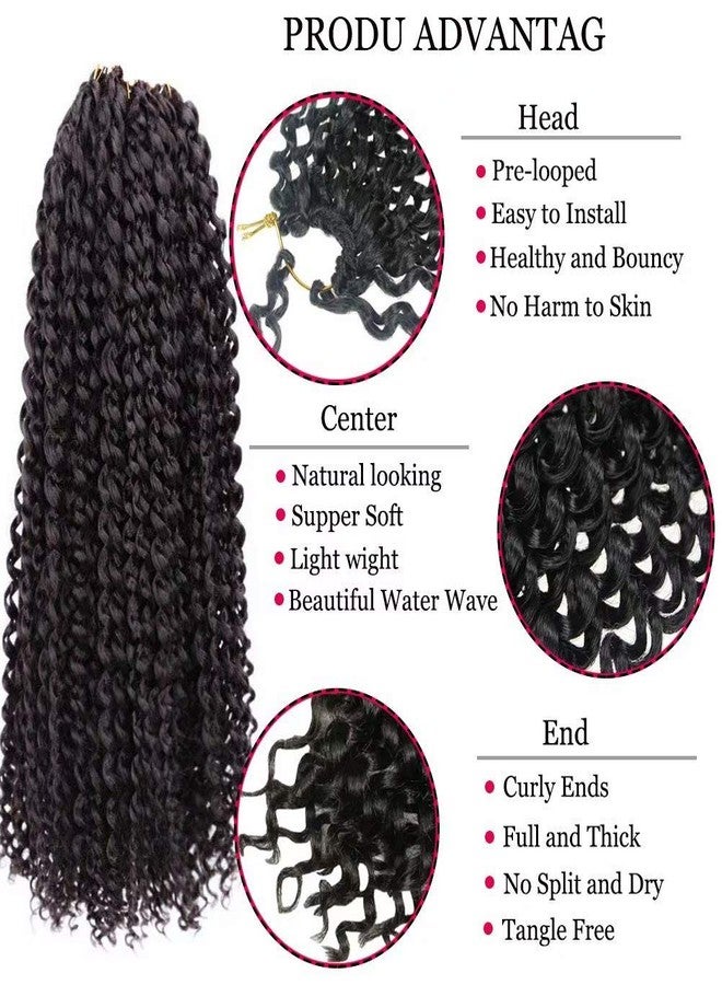 YOROSTAR 6 Packs Passion Twists Hair 18inch Water Wave Crochet Hair for Butterfly Soft Locs Synthetic Crochet Hair for Passion Twist Long Bohemian Locs Braiding Hair Extensions (18" 6packs 1B#) - Image 3