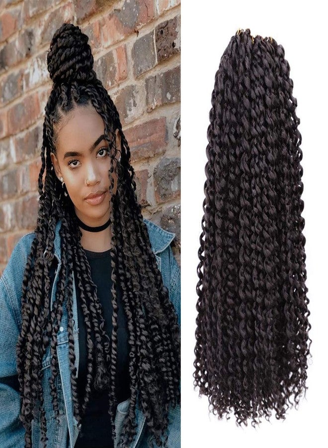 YOROSTAR 6 Packs Passion Twists Hair 18inch Water Wave Crochet Hair for Butterfly Soft Locs Synthetic Crochet Hair for Passion Twist Long Bohemian Locs Braiding Hair Extensions (18" 6packs 1B#) - Image 1