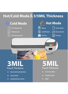 KASTWAVE Laminator Machine, 11-in-1 Thermal Laminator with 36 Laminating Sheets, A4/Letter Size, 2 Temperature Modes, Built-in Paper Trimmer for Office, School, Business, Home  - Image 3