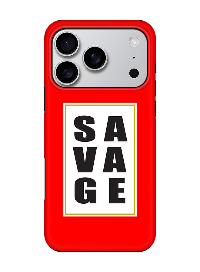 Stylizedd Tough Pro Magnetic Case for iPhone 17 Pro, Dual Layer hybrid PC + TPU Mobile Cover Matte - Savage