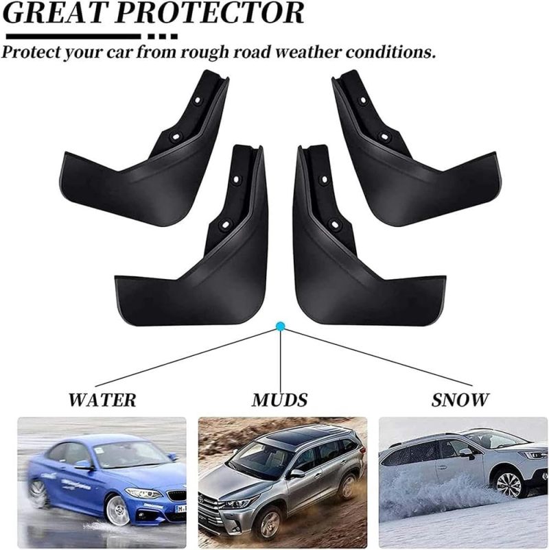 Car Mud Flaps - 4 Pcs High Durability Mud Guards Fits Jeep Cherokee Offering All-Season Protection Against Dust Dirt Gravel and Rain Splashes - Lightweight Tough Design for Off-Road Daily Use - Image 3