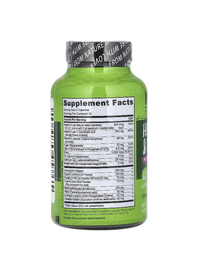 NATURELO NATURELO, Hair, Skin & Nails With Biotin & Collagen, 60 Capsules  - Image 2