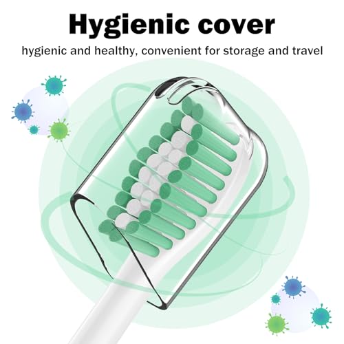 HAPPYMOMO Toothbrush Heads for Philips Sonicare Replacement Brush Heads Medium Soft Dupont Bristles Electric Toothbrush Replacement Heads Fit E-Series Essence Xtreme Elite Advance and CleanCare, 6 Pack - Image 4