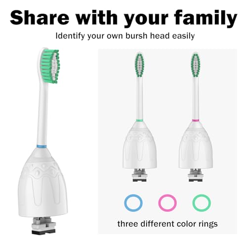 HAPPYMOMO Toothbrush Heads for Philips Sonicare Replacement Brush Heads Medium Soft Dupont Bristles Electric Toothbrush Replacement Heads Fit E-Series Essence Xtreme Elite Advance and CleanCare, 6 Pack - Image 3
