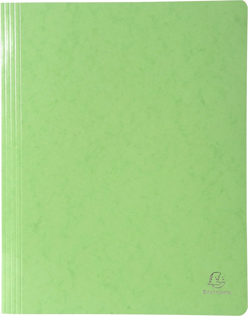 Exacompta Iderama Flat Bar Files, 355 gsm, A4 - Lime Green, Pack of 25 - Image 1