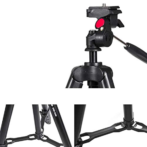 Fotopro DIGI-3400 4 ft Payload 2kgs Compact Tripod Ball Head for DSLR, Video Camera & Camcorder Adjustable Tripod Stand with Mobile Holder, Black - Image 4