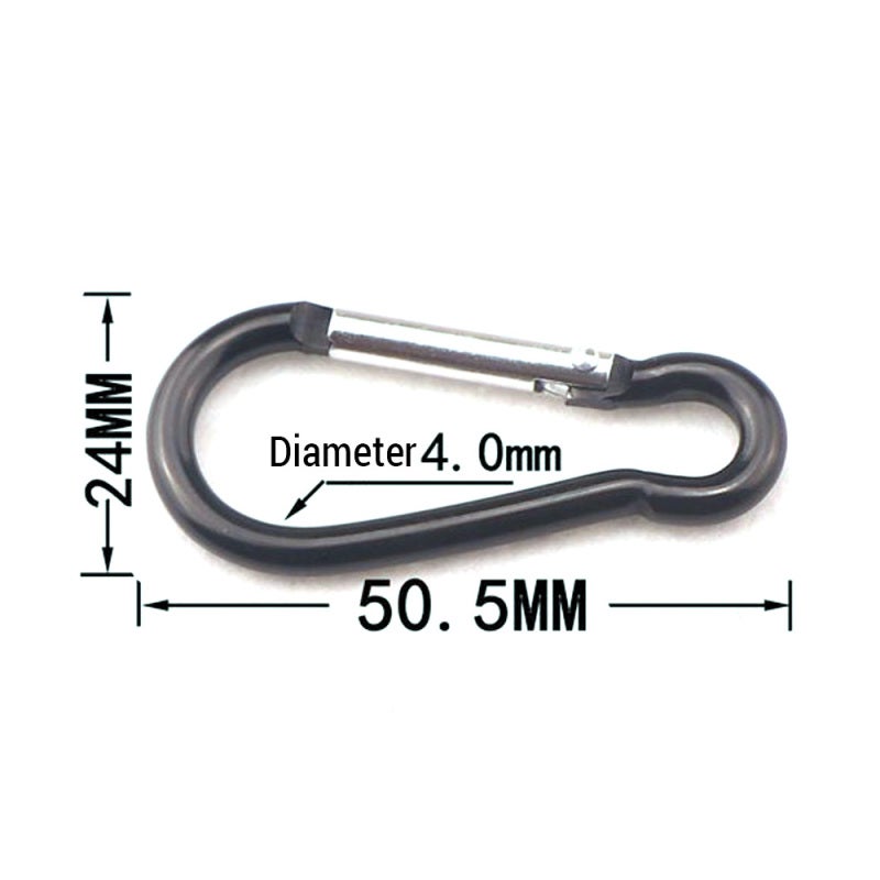 Spring-Loaded Carabiner 10 Pack Silver Aluminum Alloy - Durable Lightweight Outdoor Carabiner - Compact for Camping Hiking Travel Keychain - Image 4