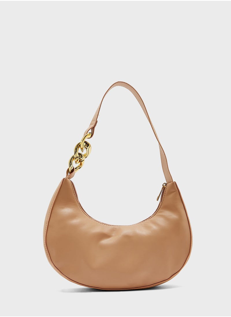 ELLA - Circle Quilted Shoulder Handbag - Image 1