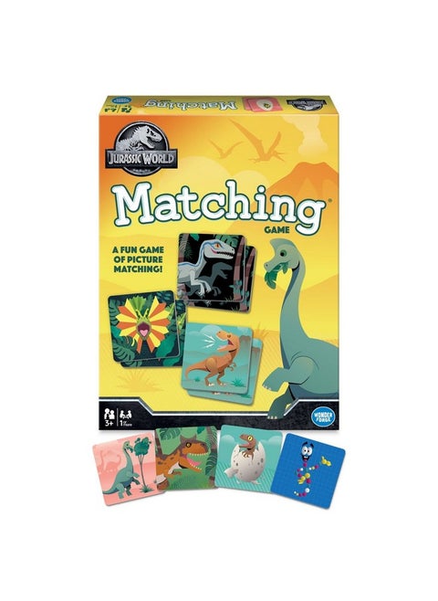 Jurassic World Matching Game Exciting Memory Enhancer Engaging Game For Kids And Adults Featuring Glow In The Dark Dinosaur Outlines Suitable For Age 3 And Up
