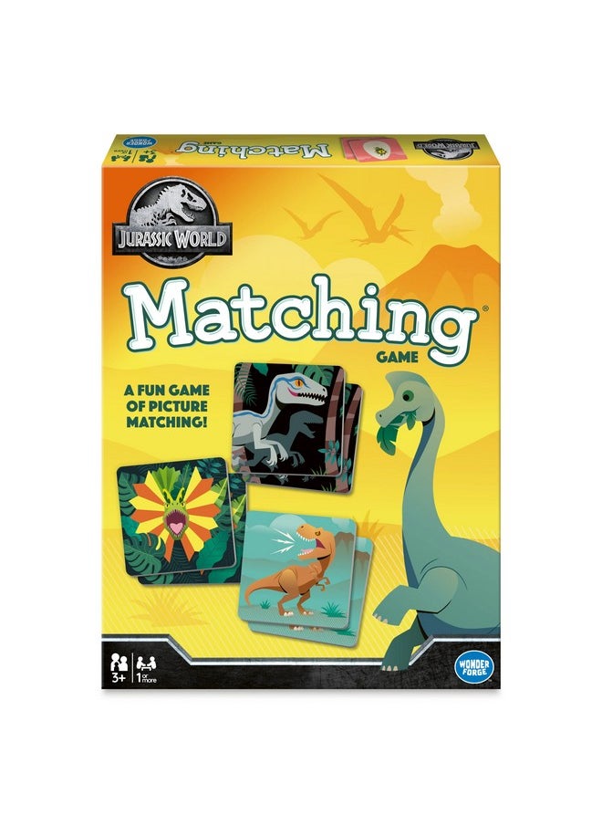 Wonder Forge Jurassic World Matching Game Exciting Memory Enhancer Engaging Game For Kids And Adults Featuring Glow In The Dark Dinosaur Outlines Suitable For Age 3 And Up  - Image 2