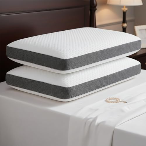 COZYARDS Set of 2 Premium COZYARDS Memory Foam Pillows – Engineered for Neck Pain Relief & Cervical Spondylitis Support | King Size - Image 1