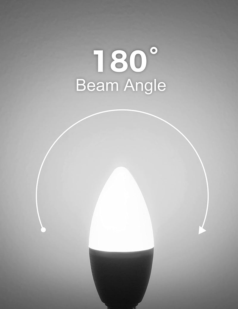 مصابيح شمعة LED 7W E14، غير قابلة للتعتيم، عبوة من 20 - أبيض - Image 3