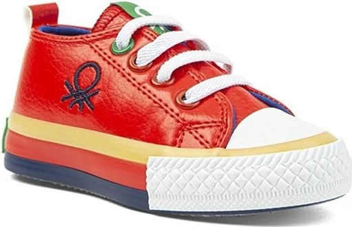 بينيتون Unisex Kids Colorful Sole Kids Sneakers BN-30444