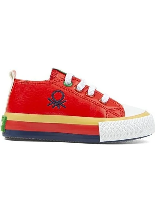 بينيتون Unisex Kids Colorful Sole Kids Sneakers BN-30444