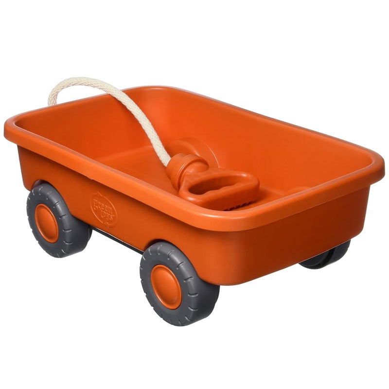 Green Toys Wagon, Orange CB - Pretend Play, Motor Skills, Kids Outdoor Toy Vehicle. No BPA, phthalates, PVC. Dishwasher Safe, Recycled Plastic. - Image 5
