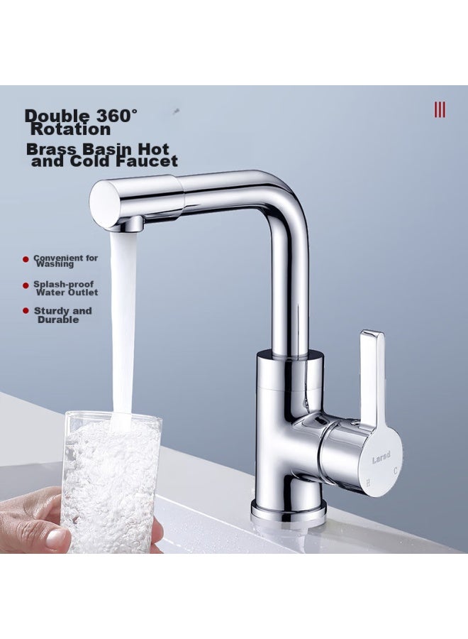 Larsd Basin Faucet, Hot And Cold Rotatable Faucet, Bathroom Sink Faucet For Face Washing And Hand Washing, Ld82011 - Image 1