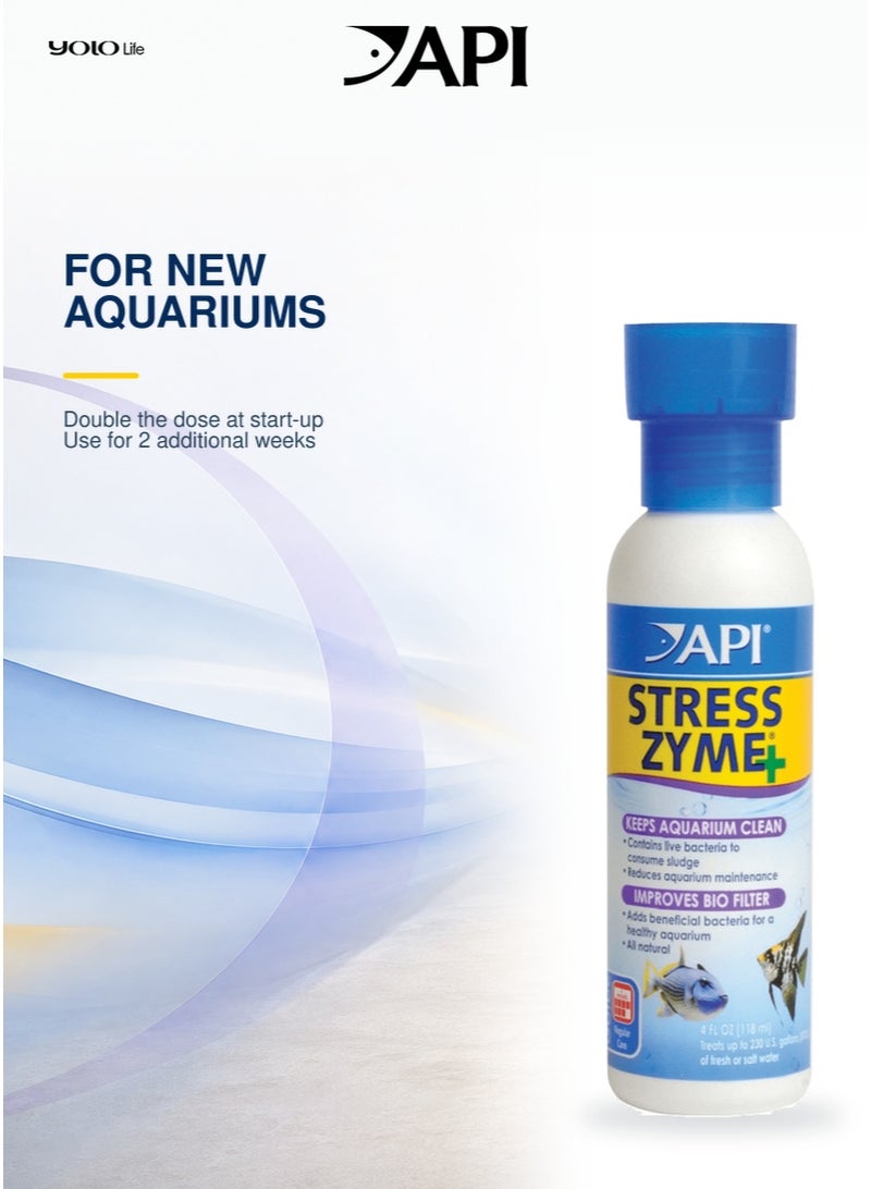 API Stress Zyme (4 oz), Aquarium Bacterial Cleaner, Sludge Remover, Tank Water Treatment, 300 Million Live Bacteria, for Maintenance, Fish Health - Image 3