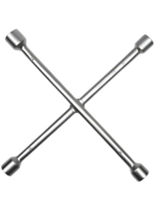Cross Lug Wrench – Multi-Size Car Wheel Tool (12, 13, 14, 17) for Fast Tire Change & Roadside Emergencies