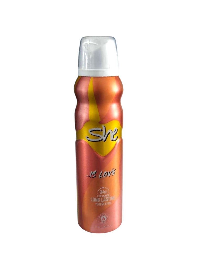 SHE Deodorant Body Spray for Women – Floral Fruity Romance, 150 ml