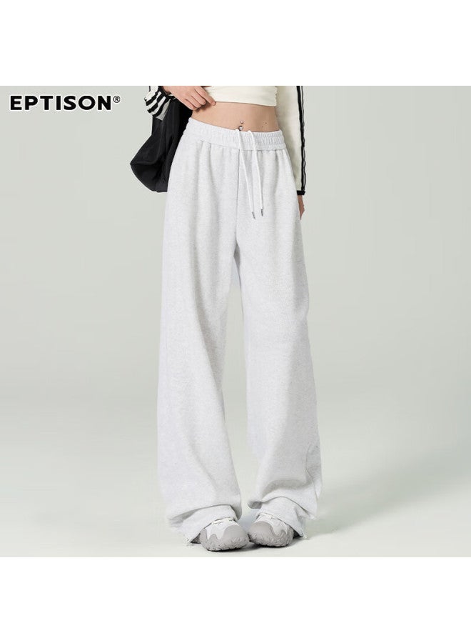 EPTISON Yipintiancheng Autumn Straight-leg Wide-leg Casual Pants For Women, Knitted Sports Trousers, High-end Loose-fitting Slimming Sweatpants - Image 1
