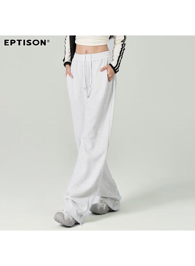 EPTISON Yipintiancheng Autumn Straight-leg Wide-leg Casual Pants For Women, Knitted Sports Trousers, High-end Loose-fitting Slimming Sweatpants - Image 2