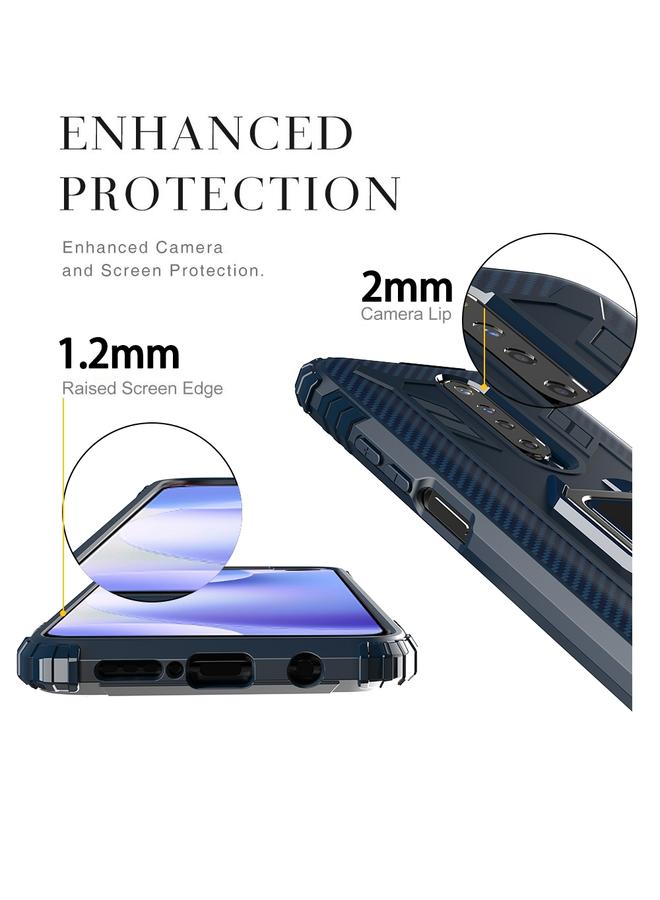 erorex Case For Xiaomi Poco X2 Carbon Fiber Protective Case with 360 Degree Rotating Ring Holder - Image 4