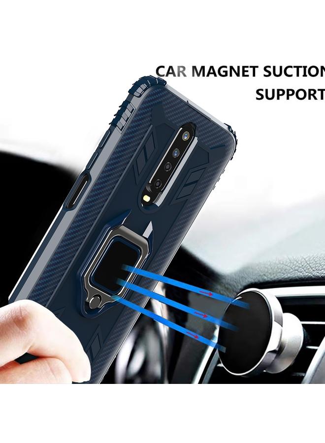 erorex Case For Xiaomi Poco X2 Carbon Fiber Protective Case with 360 Degree Rotating Ring Holder - Image 5