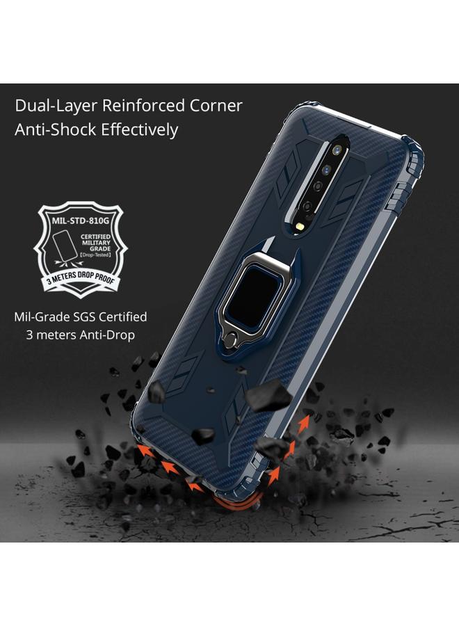 erorex Case For Xiaomi Poco X2 Carbon Fiber Protective Case with 360 Degree Rotating Ring Holder - Image 3