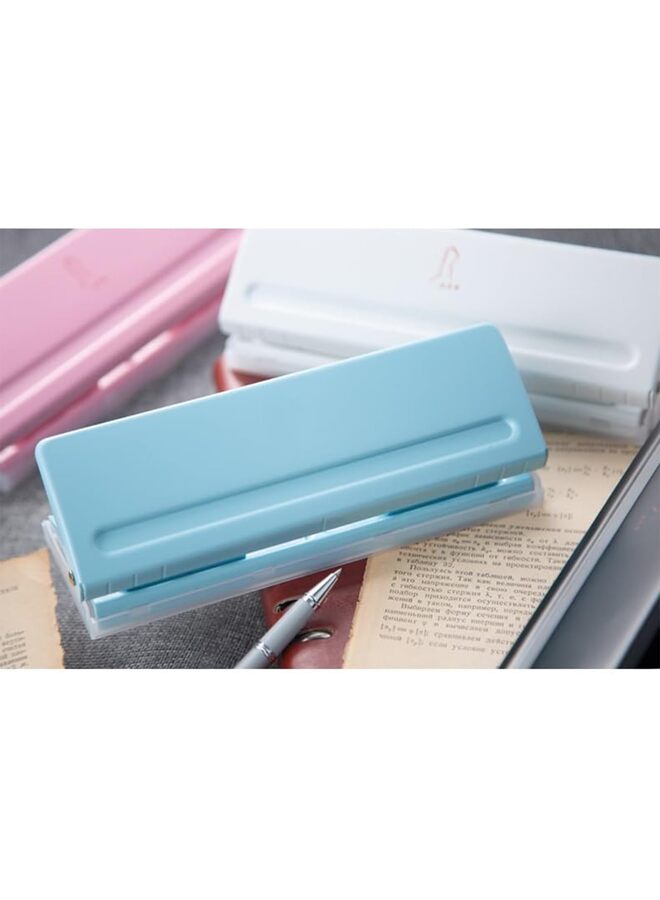 بيوينتي مثقب ورق، أداة ثقب مستندات محمولة قابلة للتعديل بستة ثقوب، مثقب ورق يدوي معدني عالي التحمل لملفات مقاس A5، للمنزل والمكتب - Image 5