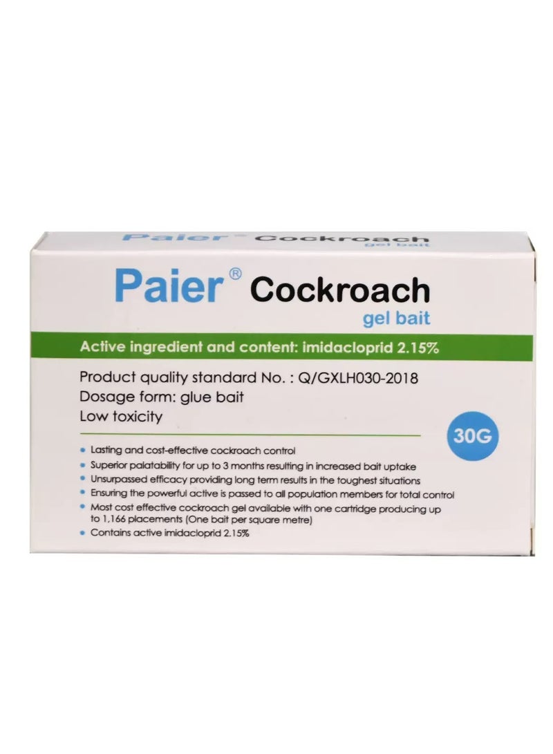 Paier Cockroach Killer Gel Bait Includes (1 Tube +1 Plunger +1 Tip) Multicolour 30grams - Image 3