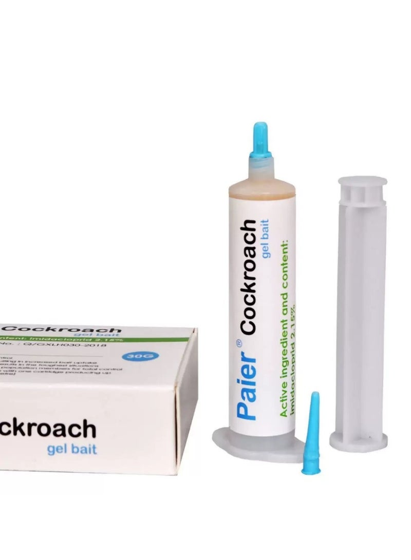 Paier Cockroach Killer Gel Bait Includes (1 Tube +1 Plunger +1 Tip) Multicolour 30grams - Image 4