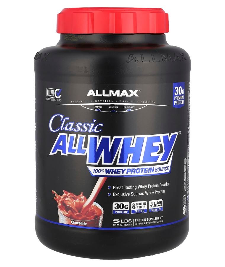 Allmax CLASSIC ALLWHEY® 100% Whey Protein Source Chocolate 5 lbs (2.27 kg)