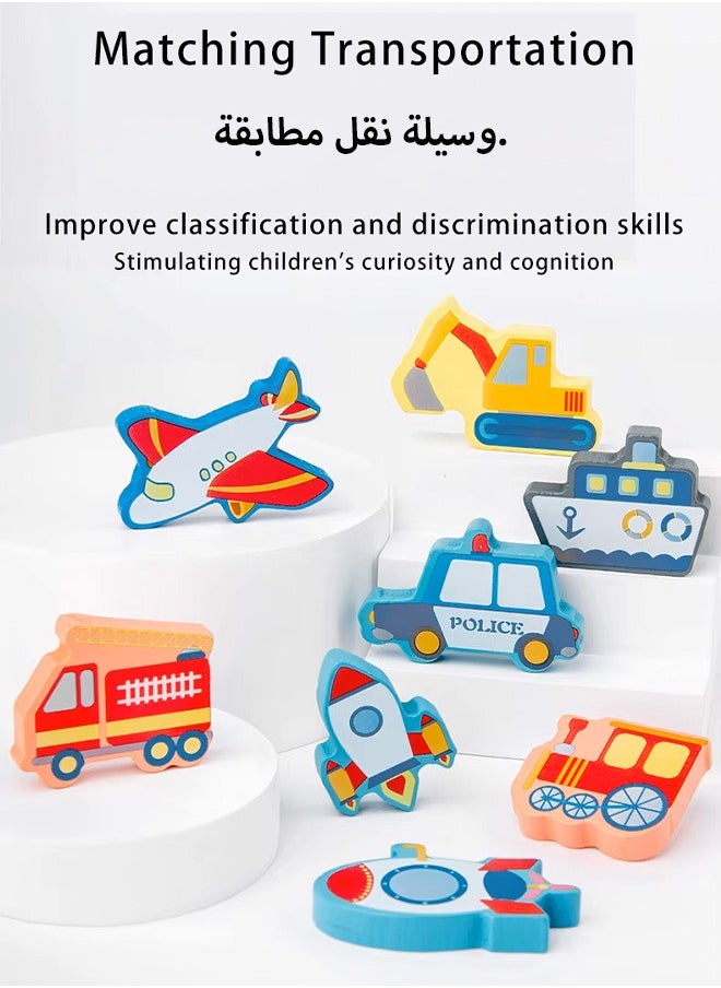 7 In 1 Wooden Montessori Toys, Educational Math Learning Board, Logarithmic Board for Kids, All-in-one Graphic Fishing Building Blocks Toys, Toddler Number Puzzles, Preschool Stacking Toys, Wooden Puzzle Sorting Toys, Shape Sorter Counting Color Matching Toy, Children's Educational Games, Early Education, Cognitive Development, Digital Computing, Perfect Gift for Boy & Girl