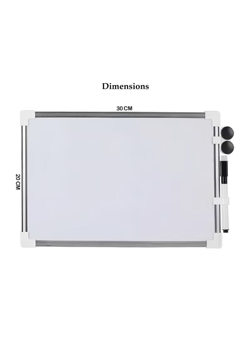EMODA Small Dry Erase Board 20×30 cm – Aluminum Frame Whiteboard for Wall, Compact Writing Board for Office, Home, Classroom, School, Meeting Room, Easy to Mount, Durable Clear Surface - Image 2