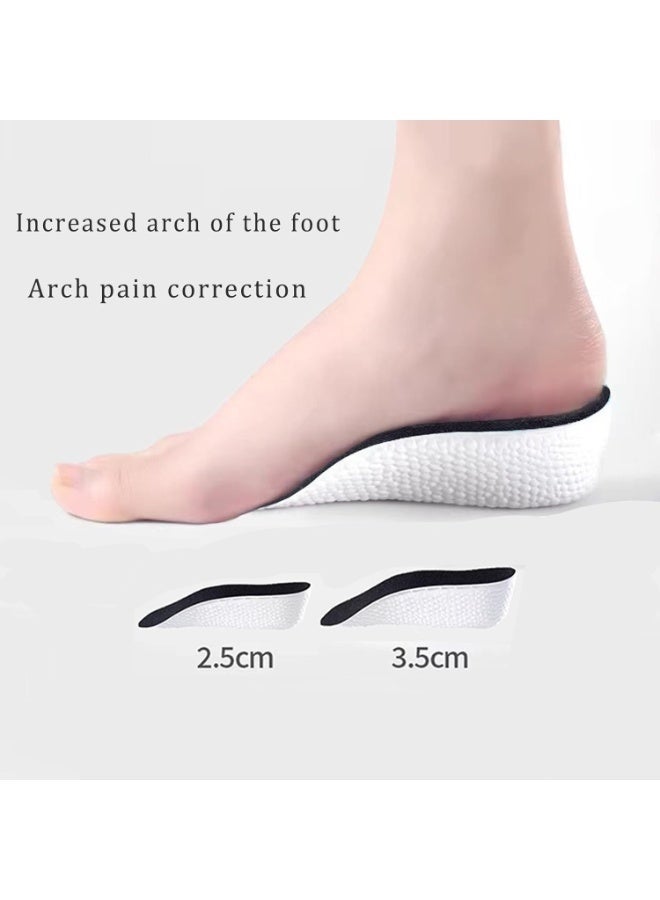 1 Pair Invisible Height Increasing Insoles, 2.5cm/3.5cm Heel Lift Foot Pads for Men & Women, Breathable Shock Absorbing Sports Inserts - Image 3