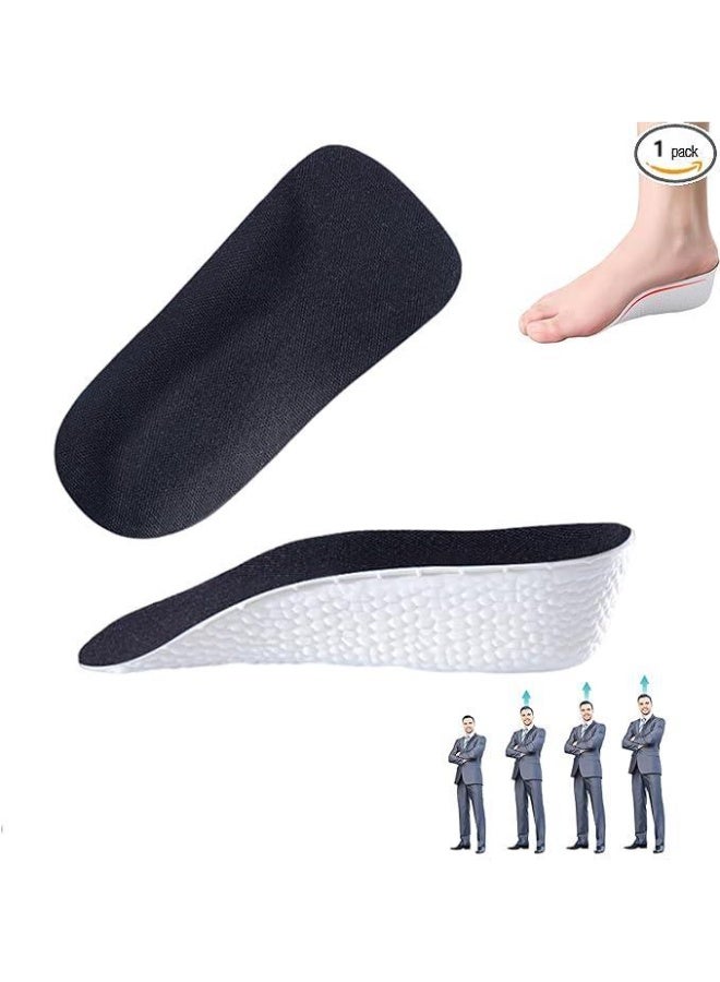 1 Pair Invisible Height Increasing Insoles, 2.5cm/3.5cm Heel Lift Foot Pads for Men & Women, Breathable Shock Absorbing Sports Inserts - Image 1