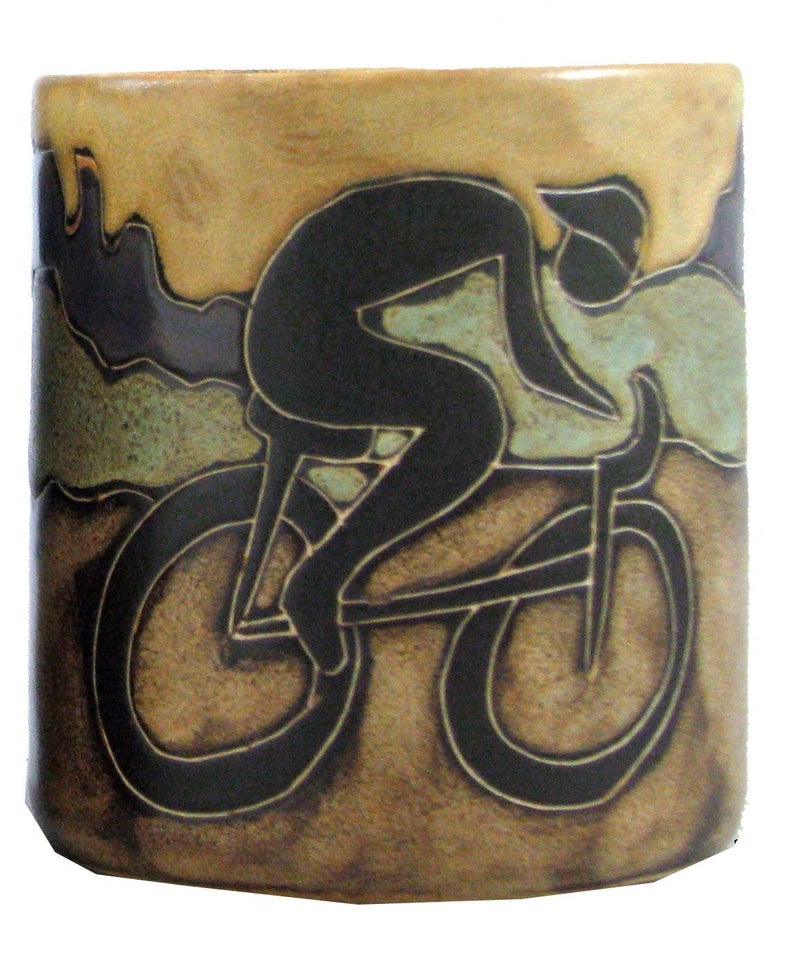 Mara Stoneware Mug Bicyclist 16 oz
