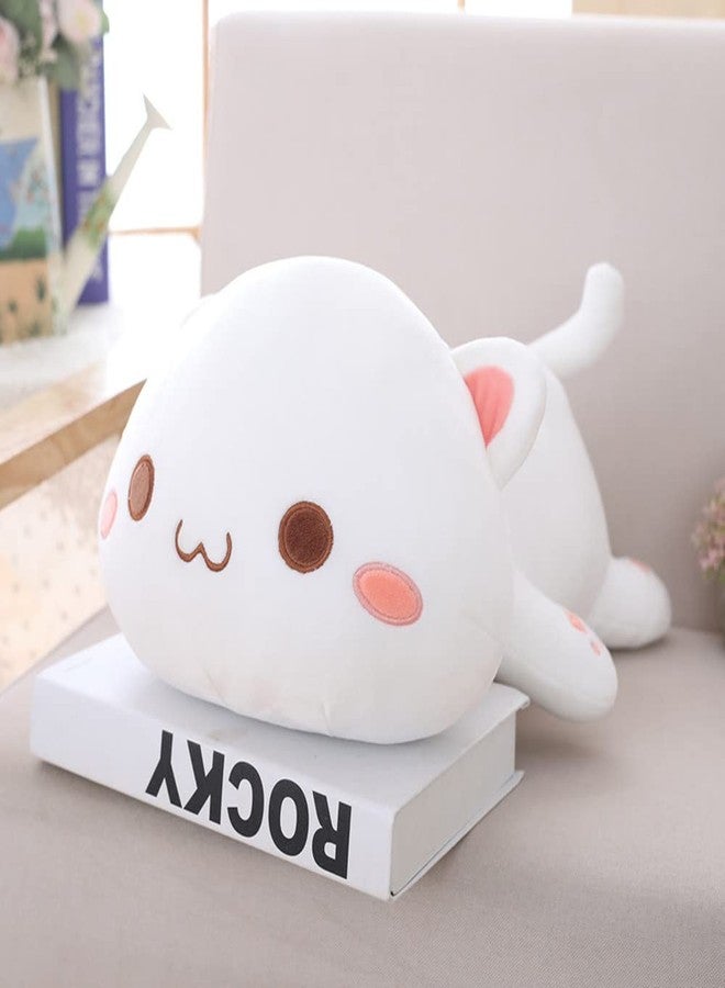 NatureMan Cute Kitten Plush Toy Stuffed Animal Pet Kitty Soft Anime Cat Plush Pillow，Plush cat Doll Pillow Toys Children's (White) - Image 2