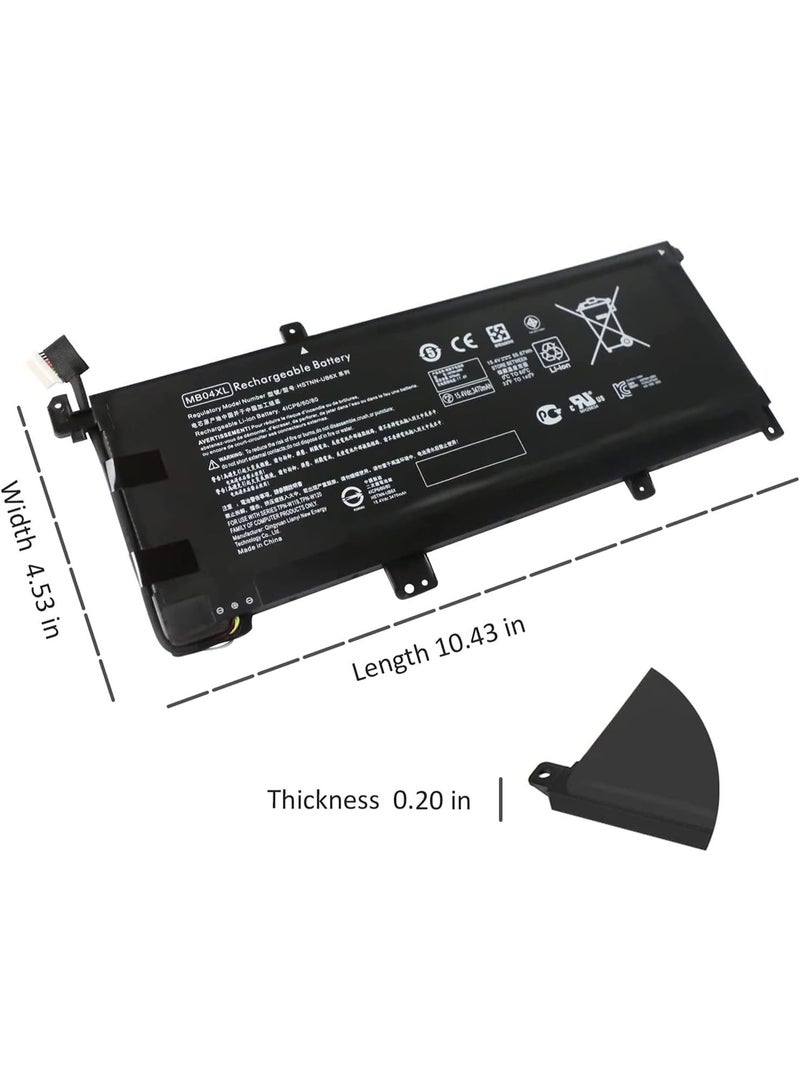 Terabyte MB04XL Laptop Battery Replacement for HP Envy X360 Convertible M6-AQ000 M6-AQ105DX M6-AQ003DX M6-AQ103DX 15-AQ000 AQ005NA AQ101NG AQ015NR AQ273CL AQ173CL(15.4) V 55.6 7Wh) - Image 4