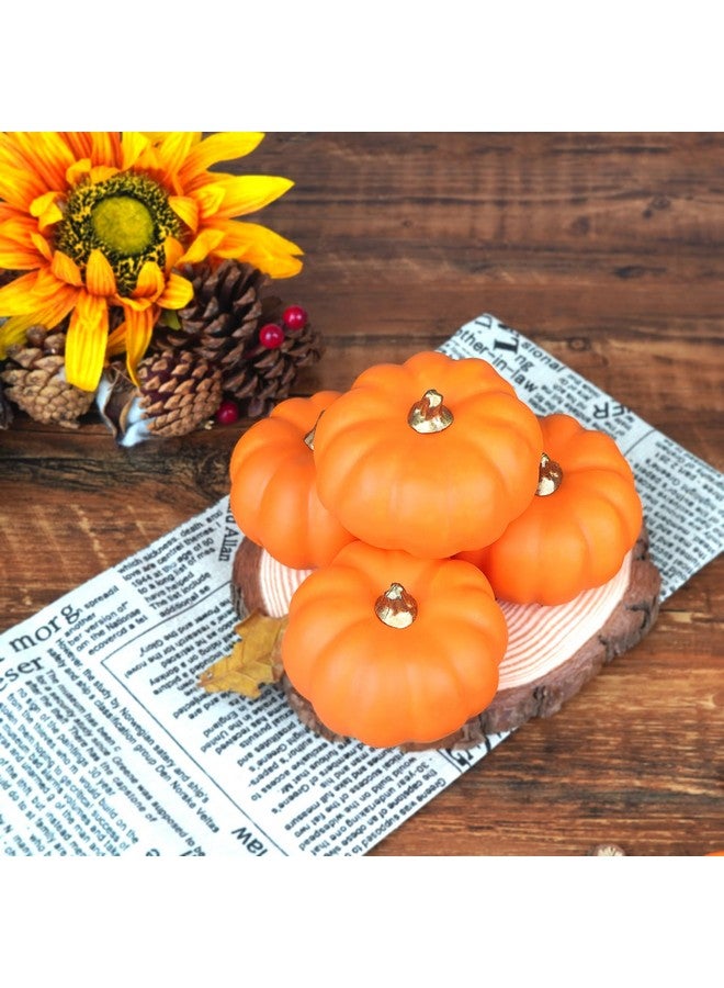 Artmag Artificial Pumpkins Bulk 12Pcs Assorted Sizes Harvest Lifelike Pumpkin Fake Foam Pumpkin for Fall Autumn Halloween Home Party Thanksgiving Party Holiday Decor Orange - Image 5