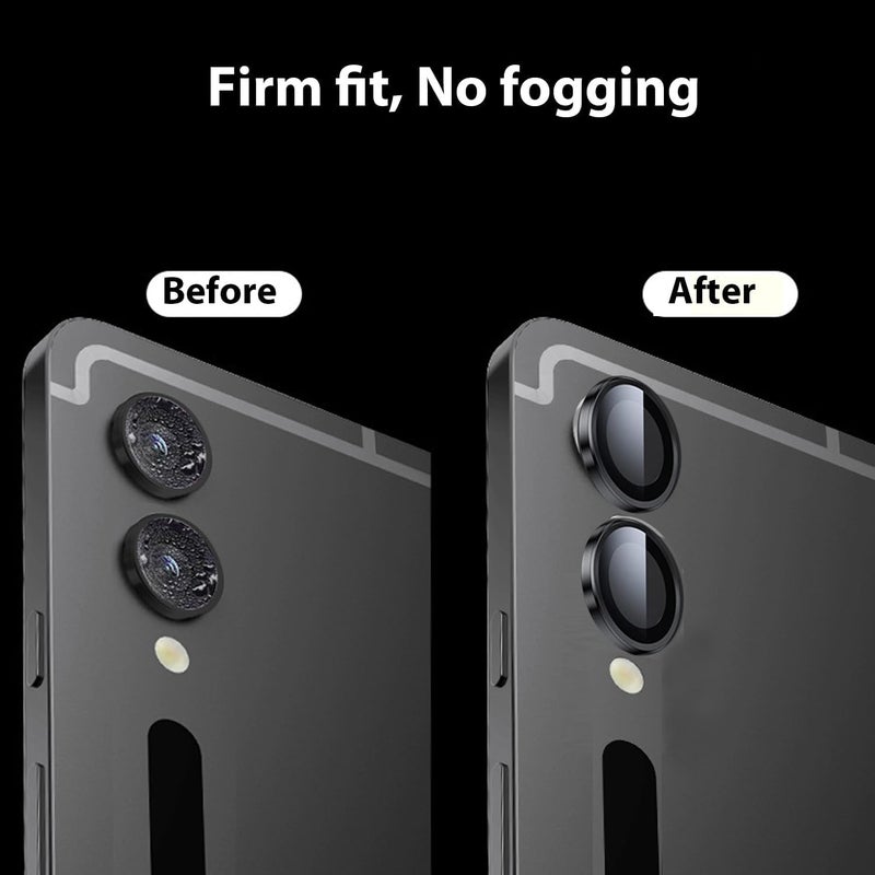 Excefore For Samsung Galaxy Tab S9 Ultra/Sm-X910/S9 Plus Sm-X810/ S9 Fe+ Camera Lens Protector, Hd Clarity Anti Scratch Dustproof Tempered Glass Back Camera Lens Protector With Aluminum Edging (2 Pcs) - Image 3