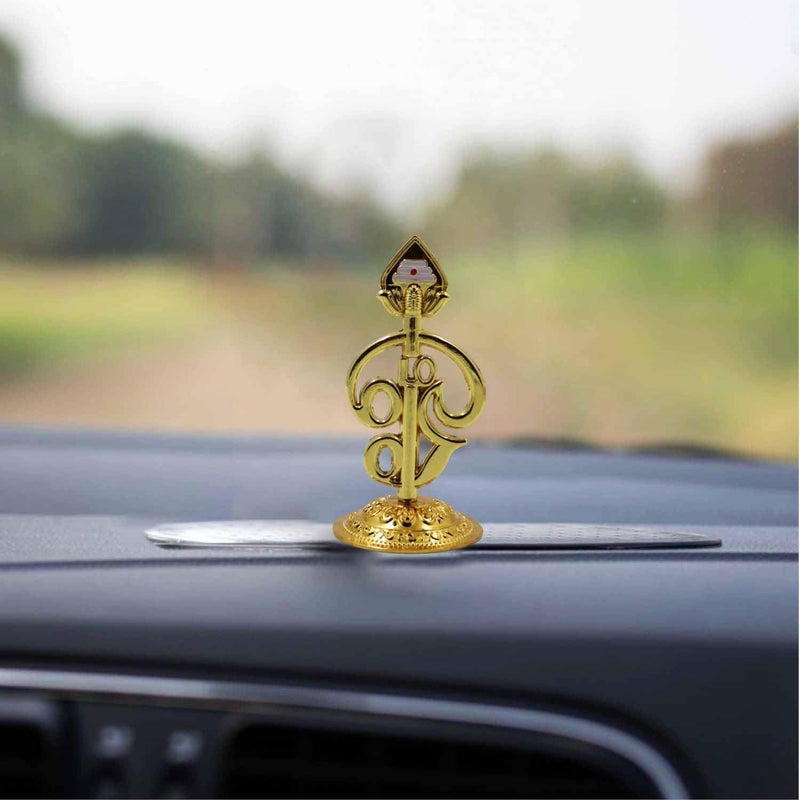 Spillbox Spillbox Car Dashboard Idols Accessories Car Dashboard Interior Perfect for Gifting Decorative Showpiece for Home and Office Om Vel Gold 