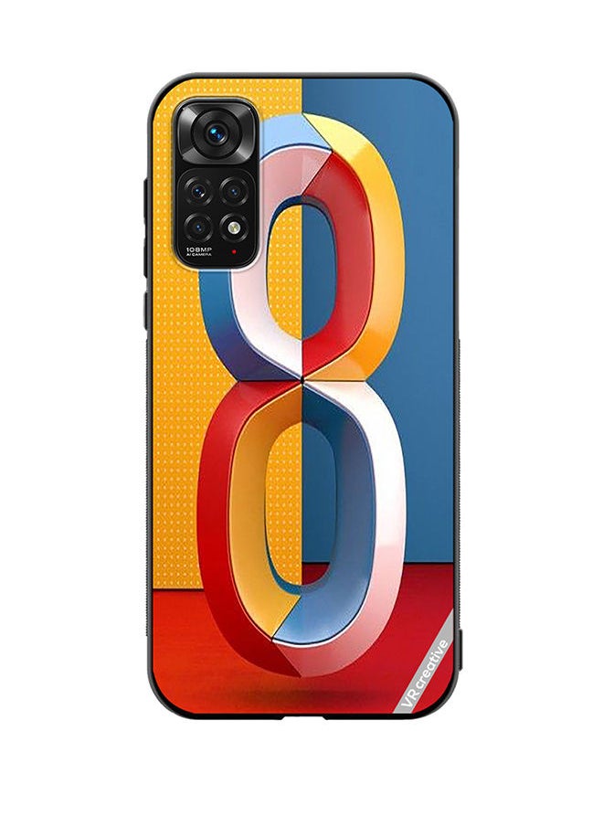 VR CREATIVE - Protective Case Cover For Xiaomi Redmi Note 11S Number 8 Design Multicolour - Image 1