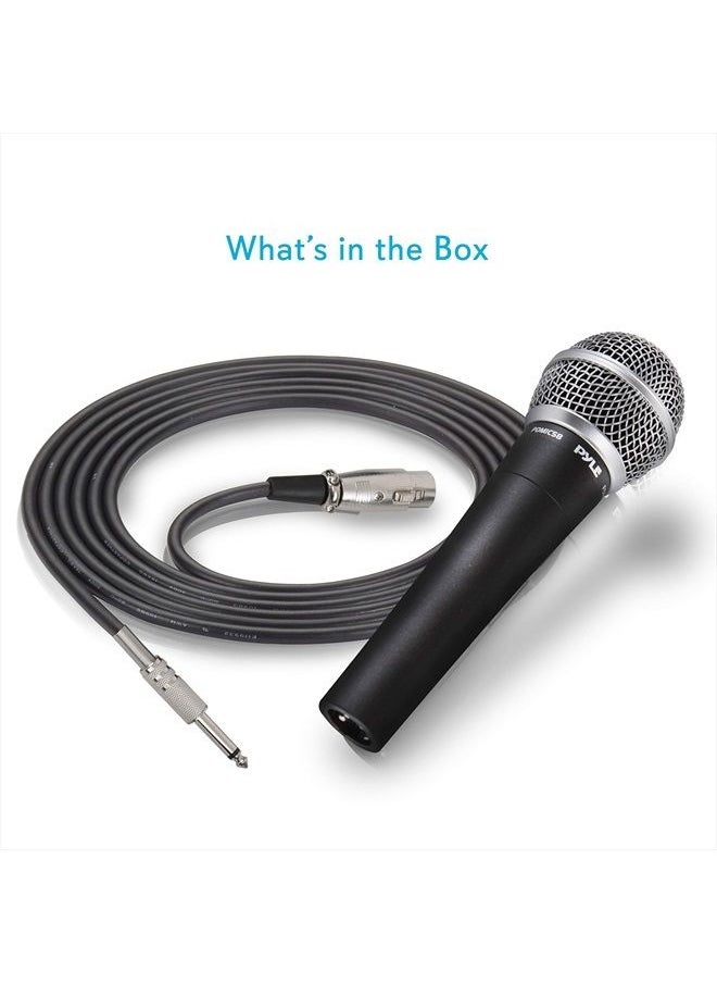 Pyle - Pro Includes 15ft XLR Cable to 1/4'' Audio Connection, Connector, Black, 10.10in. x 5.00in. x 3.30in. (PDMIC58) - Image 1