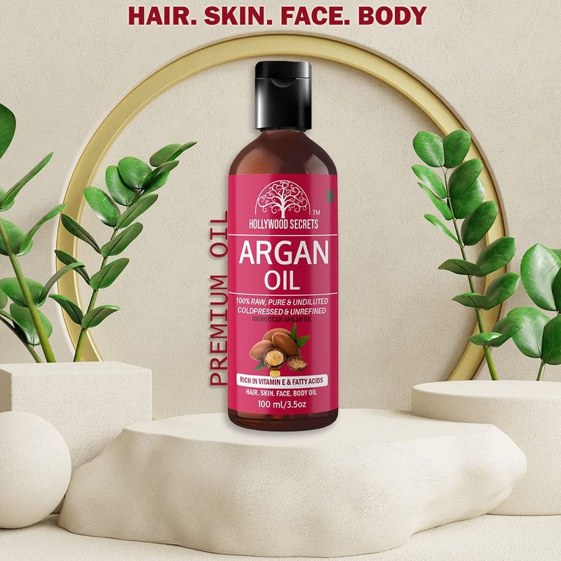 Hollywood Secrets Organic Morrocan Argan Oil Cold Pressed Carrier Oil Face Hair 100 ml - Image 3