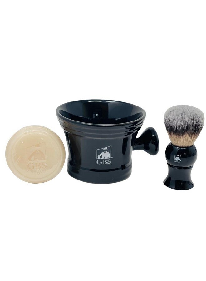 G.B.S Men'S Shaving Set Deluxe Straight Razor 68In Carbon Steel Razor Shaving Mug Synthetic Bristles Brush Shaving Soap Razor Case Alum Block And Strop - Image 5