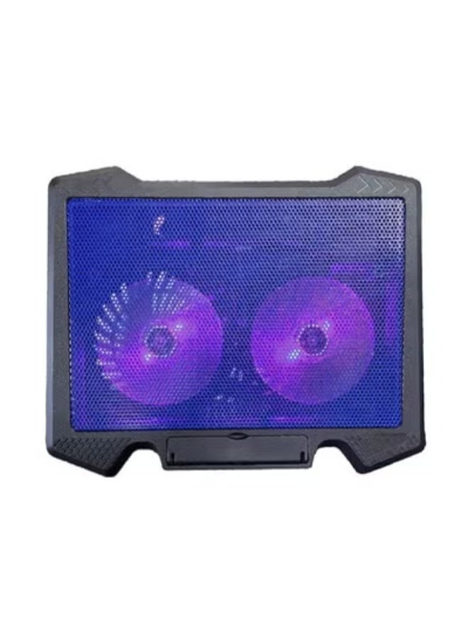 مروحة تبريد لاب توب قابلة للطي - قاعدة تبريد قوية بإضاءة خلفية - تصميم عملي ومريح للعين مثالي للاستخدام اليومي وحماية الجهاز من السخونة - Image 1