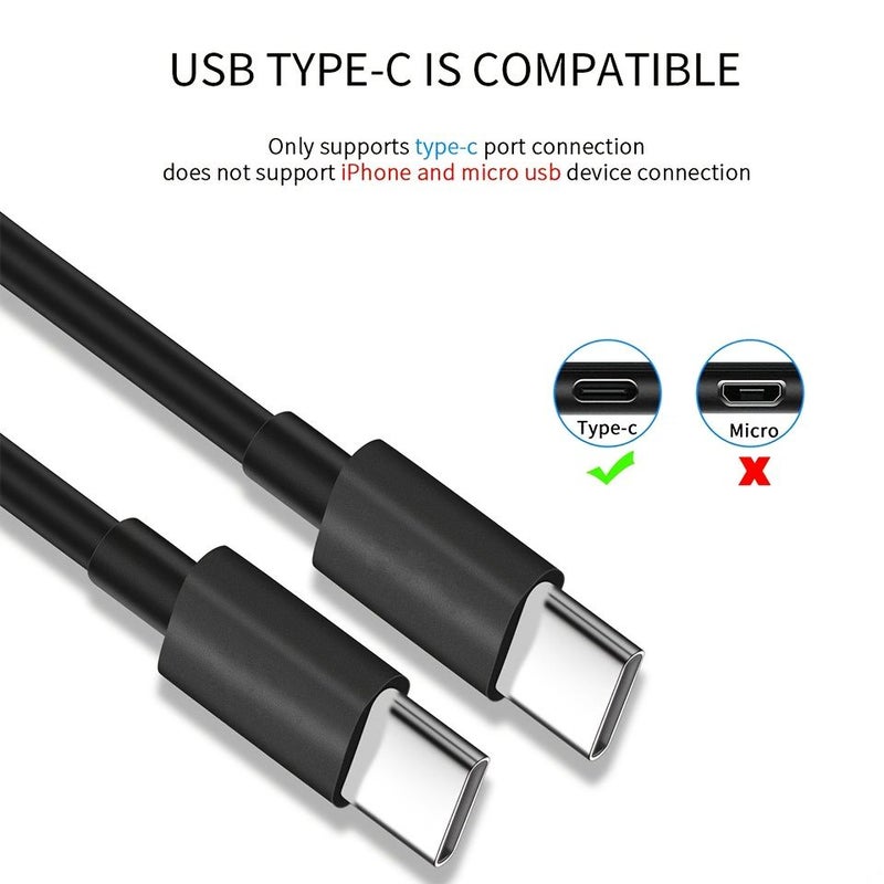 Black 10 Packs USB C to C Fast Charging Cable 3 Feet Compatible with iPhone 16 Series - Image 3