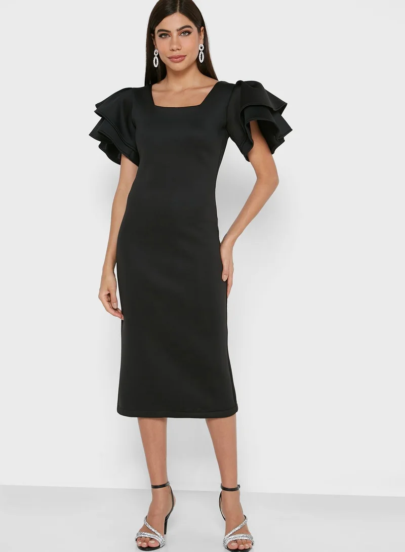 Ella Limited Edition Wide Frill Sleeve Dress