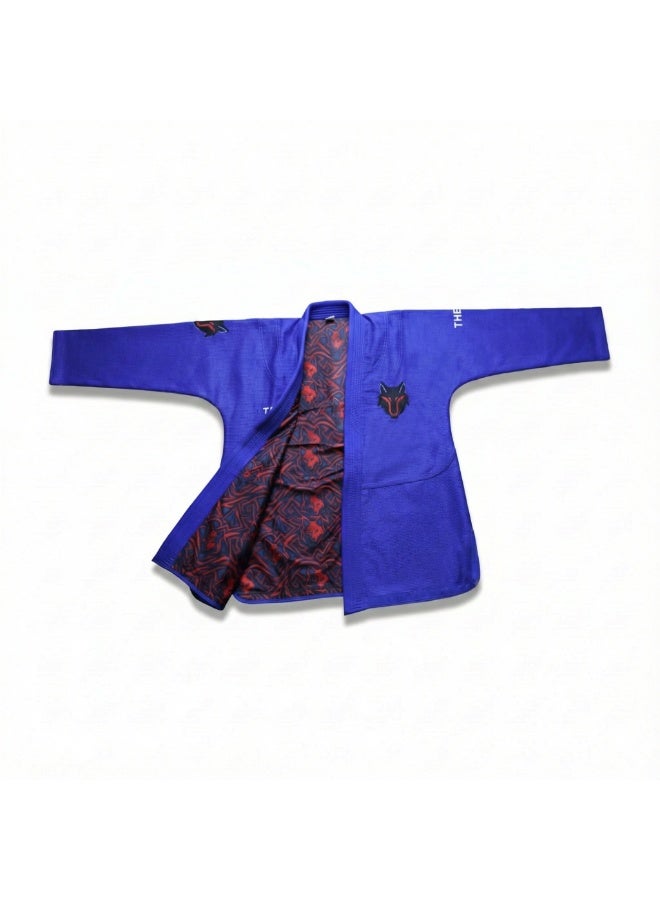 THEEB BJJ Gi – 450 GSM Cotton with Embroidery & Signature Wolf Lining- Adults - Image 1